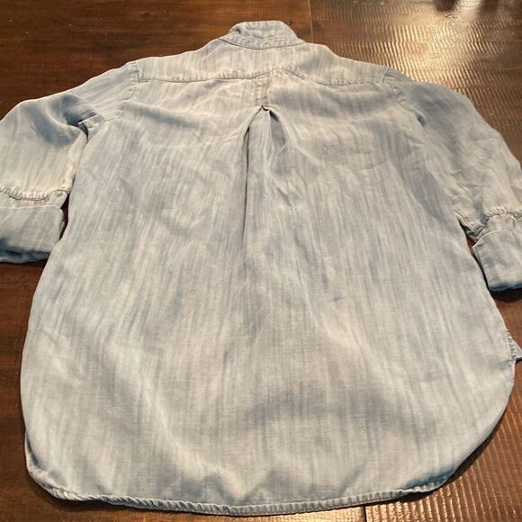 Bella Dahl chambray Button Down Shirt Lightweight Casual XS - Picture 6 of 9